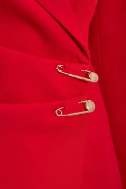 KarenMillen Blazer Cintré Simple Boutonnage À Détail Ornement<Femme Tailleurs|Blazers