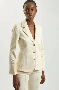 KarenMillen Blazer Cintré À Simple Boutonnage Avec Détails De Passepoil Contrastant<Femme Tailleurs|Blazers