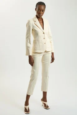 KarenMillen Blazer Cintré À Simple Boutonnage Avec Détails De Passepoil Contrastant<Femme Tailleurs|Blazers