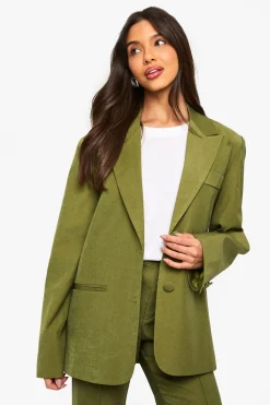 boohoo Blazer cintré à simple boutonnage, coupe décontractée<Femme Tailleurs|Blazers