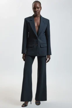 Blazer Cintré Stretch À Simple Boutonnage