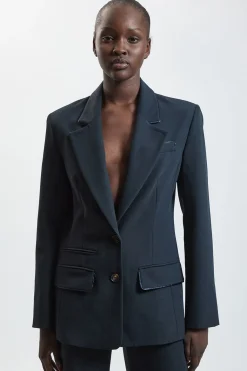 Blazer Cintré Stretch À Simple Boutonnage
