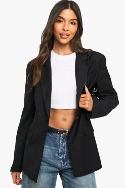 Blazer cintré sur mesure en tissu tissé