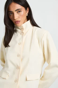 boohoo Blazer Col Montant Avec Boutons Contrastés<Femme Tailleurs|Blazers