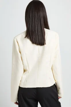 boohoo Blazer Col Montant Avec Boutons Contrastés<Femme Tailleurs|Blazers