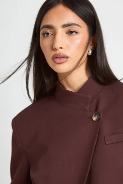 boohoo Blazer Col Montant À Fermeture Portefeuille<Femme Tailleurs|Blazers