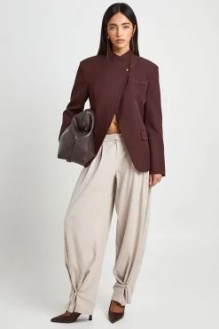 boohoo Blazer Col Montant À Fermeture Portefeuille<Femme Tailleurs|Blazers