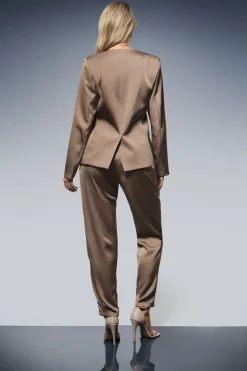 Blazer Col V Simple Boutonnage Détail Boutons