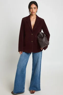 Blazer Coupe Décontractée en synthétique Look Vintage