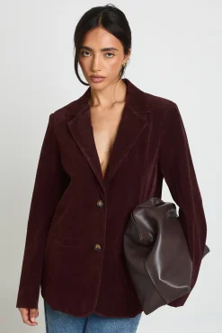 Blazer Coupe Décontractée en synthétique Look Vintage