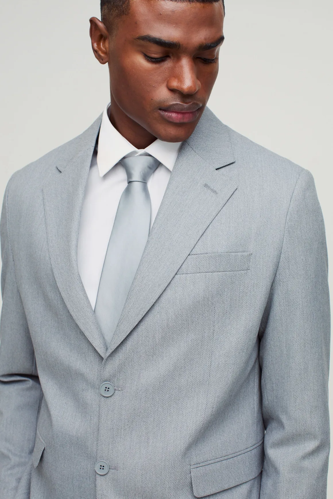 Blazer à coupe droite avec texture rayée