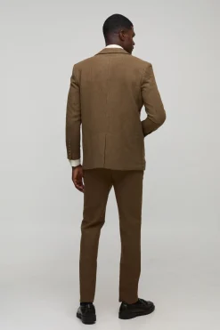 Blazer à coupe droite en imitation laine