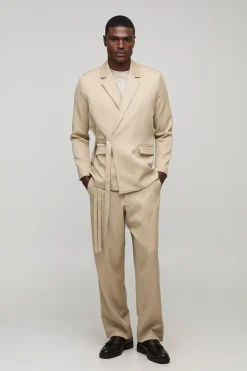 Blazer à coupe droite et devant enveloppé