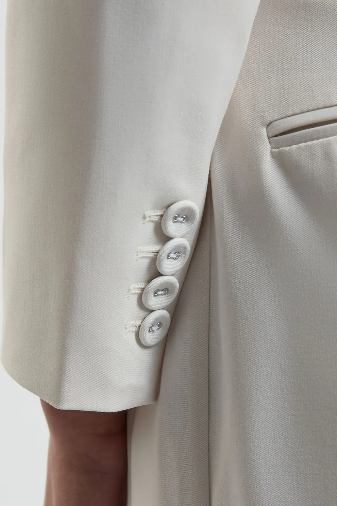 Blazer Court Ajusté En Viscose Compacte