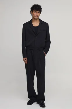 boohooMAN Blazer Court Ajusté À Ourlet Élastiqué Ensemble Coordonné<Homme Costumes Et Tenues Formelles