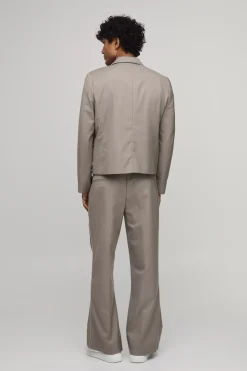 Blazer Court Boxy À Passepoil