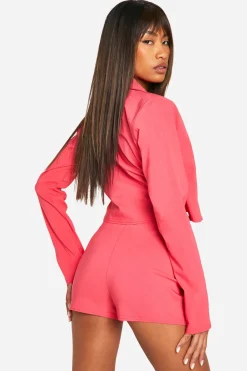 Blazer court noué stretch