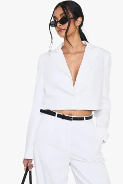 Blazer court tissé sur‐mesure pour les occasions