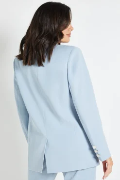Blazer Croisé Avec Boutons En Corne
