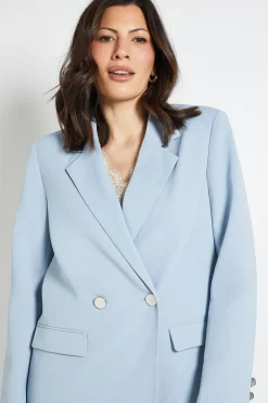 Blazer Croisé Avec Boutons En Corne