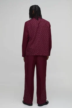 Blazer Croisé À Boucle Orné