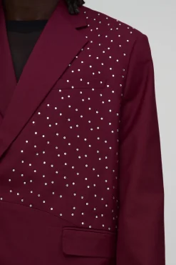 Blazer Croisé À Boucle Orné