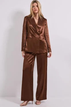 Blazer Croisé en Satin