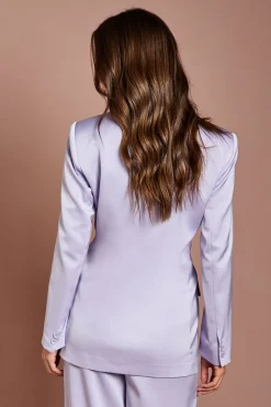 Blazer Croisé En Satin