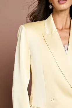 Coast Blazer Croisé En Satin<Femme Tailleurs|Satin Et Dentelle