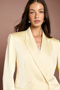 Coast Blazer Croisé En Satin<Femme Tailleurs|Satin Et Dentelle