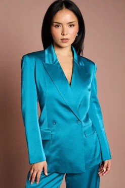 Coast Blazer Croisé en Satin Petite Taille<Femme Tailleurs|Satin Et Dentelle