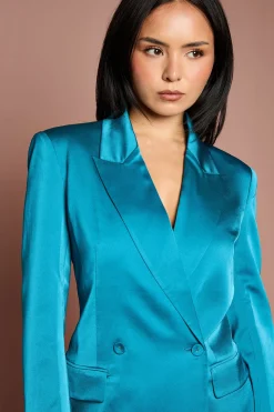 Coast Blazer Croisé en Satin Petite Taille<Femme Tailleurs|Satin Et Dentelle