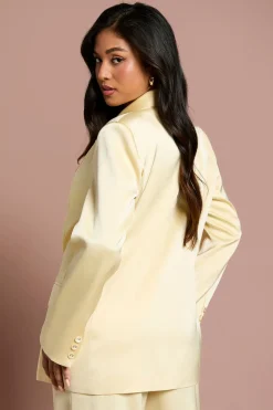Blazer Croisé En Satin Petite Taille