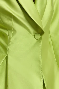 KarenMillen Blazer Croisé En Sergé Satiné À Simple Boutonnage<Femme Tailleurs|Satin Et Dentelle