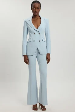 Blazer Croisé En Tissu Stretch Compact