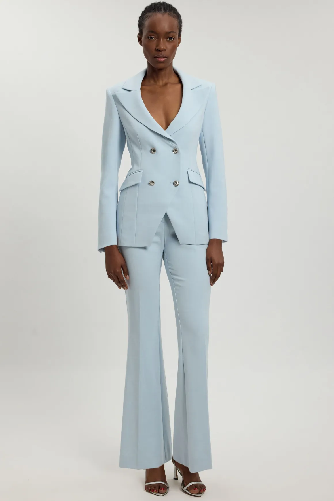 Blazer Croisé En Tissu Stretch Compact