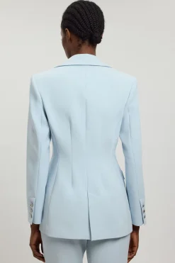 Blazer Croisé En Tissu Stretch Compact