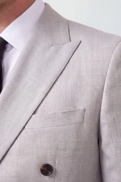 Blazer Croisé Gris Pâle