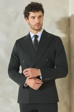 Burton Blazer Croisé À Revers Larges Et Texture<Homme Costumes Et Tenues Formelles