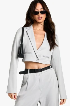Blazer crop boxy pour grandes tailles
