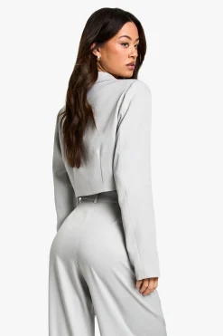 Blazer crop boxy pour grandes tailles