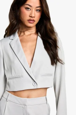 Blazer crop boxy pour grandes tailles