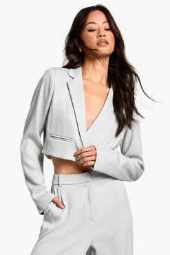 Blazer crop boxy pour grandes tailles