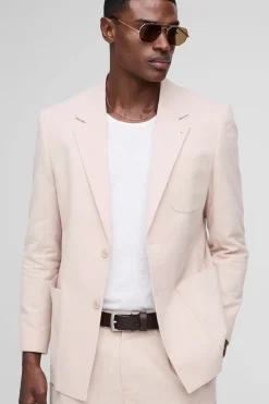 Blazer décontracté en mélange de lin