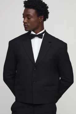 Blazer décontracté, à la coupe carrée et dos nu