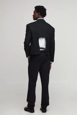 Blazer décontracté, à la coupe carrée et dos nu