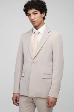 Blazer de costume ajusté à chevrons