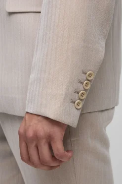 Blazer de costume ajusté à chevrons