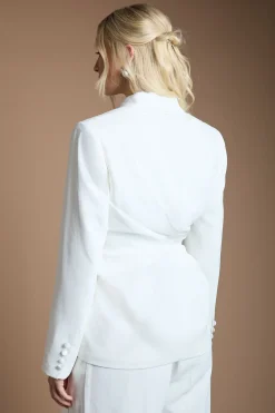 Coast Blazer De Mariage À Revers En Satin Et Devant Croisé<Femme Tailleurs|Satin Et Dentelle