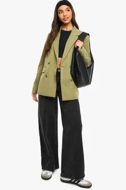 Blazer double boutonnage, coupe décontractée